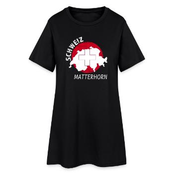 Matterhorn - Frauen T-Shirt-Kleid - Schwarz - Vorne