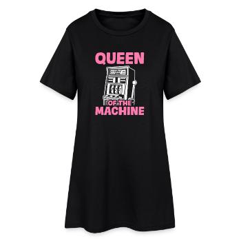 Reine de la machine Casino Jeux d’argent - Robe T-shirt Femme - noir - Devant