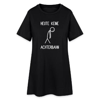 Freizeitpark Rollercoaster Heute keine Achterbahn - Frauen T-Shirt-Kleid - Schwarz - Vorne