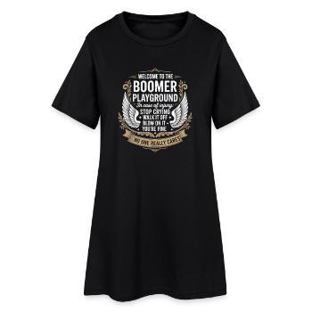 Thème des ailes de terrain de jeu Boomer - Robe T-shirt Femme - noir - Devant
