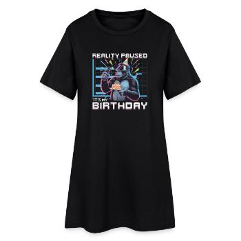 Birthday Gamer VR - Women’s T-Shirt Dress - black - Front