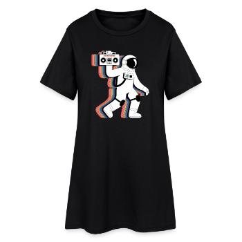 Rainbow Astronaut Radio - T-Shirt Drôle - Robe T-shirt Femme - noir - Devant