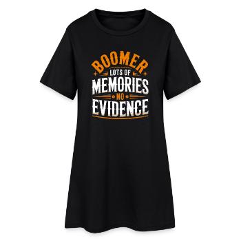 Souvenirs de baby-boomers sans preuves - Robe T-shirt Femme - noir - Devant