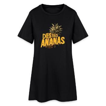 THIS THE PINEAPPLE – Funny Saying Pineapple - Women’s T-Shirt Dress - black - Front
