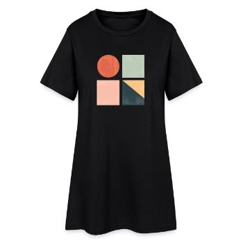 Formes géométriques minimales — Art abstrait moderne - Robe T-shirt Femme - noir - Devant