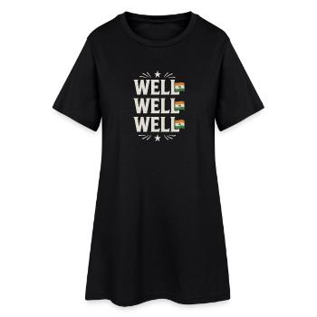 Eh bien, l’Inde, l’Inde drôle, l’Inde, Mème, l’Inde - Robe T-shirt Femme - noir - Devant