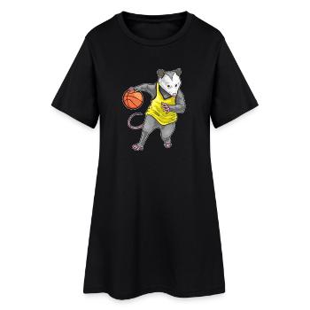 Beutelratte Basketballspieler Basketball Sport - Frauen T-Shirt-Kleid - Schwarz - Vorne