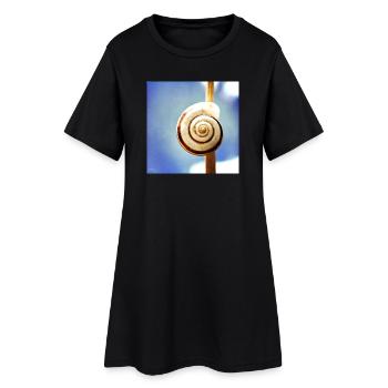 Coquille d’escargot - Robe T-shirt Femme - noir - Devant