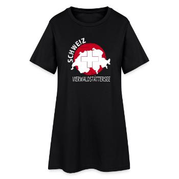 Lac des Quatre-Cantons - Robe T-shirt Femme - noir - Devant