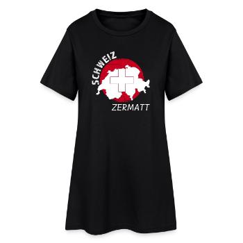 Zermatt - Robe T-shirt Femme - noir - Devant