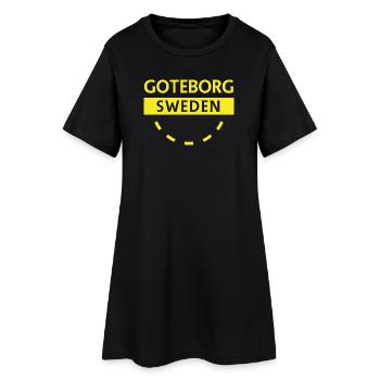 Göteborg, Schweden, Neon-Logo-Abzeichen - Frauen T-Shirt-Kleid - Schwarz - Vorne