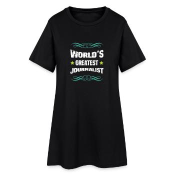 Weltbester Journalist - Frauen T-Shirt-Kleid - Schwarz - Vorne