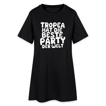 Tropea als Urlaubsland - Frauen T-Shirt-Kleid - Schwarz - Vorne