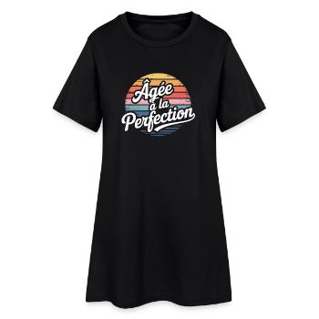 Aged to Retro Perfection - Women’s T-Shirt Dress - black - Front