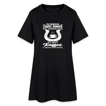 Happy Be Coffee Haflinger Balade à poney - Robe T-shirt Femme - noir - Devant