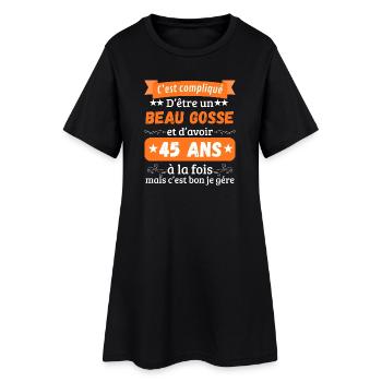 Funny Original 45th Birthday Gift Idea Man - Robe T-shirt Femme - noir - Devant