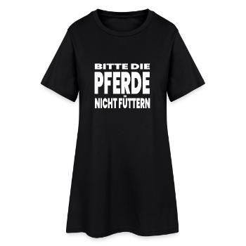 Chevaux - Robe T-shirt Femme - noir - Devant