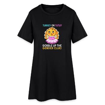 Thanksgiving Gender Reveal Future Maman - Robe T-shirt Femme - noir - Devant