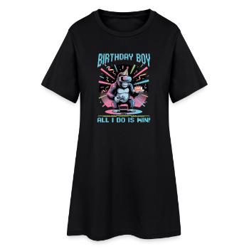 Anniversaire Gamer VR - Robe T-shirt Femme - noir - Devant