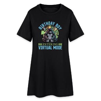 Anniversaire Gamer VR - Robe T-shirt Femme - noir - Devant