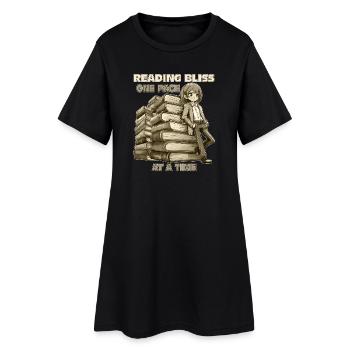 LIRE DES LIVRES UNE PAGE À LA FOIS - Robe T-shirt Femme - noir - Devant