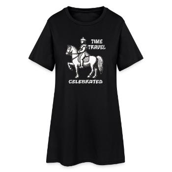 MITTELALTER REITER TIME TRAVEL CELEBRATED - Frauen T-Shirt-Kleid - Schwarz - Vorne