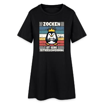 Penguins don't waste time, they gamble - Women’s T-Shirt Dress - black - Front