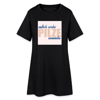 PASSE-TEMPS DE CUEILLETTE DE CHAMPIGNONS - Robe T-shirt Femme - noir - Devant