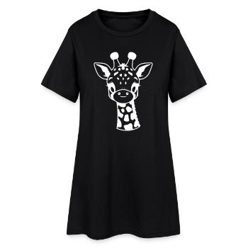 Girafe - Robe T-shirt Femme - noir - Devant