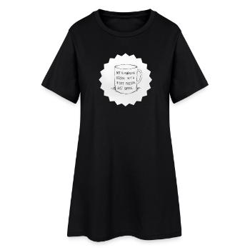 Caffeine: No morning or night, just coffee - Women’s T-Shirt Dress - black - Front