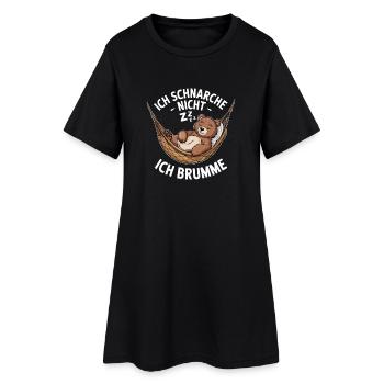 Je ne ronfle pas, je grogne ours - Robe T-shirt Femme - noir - Devant