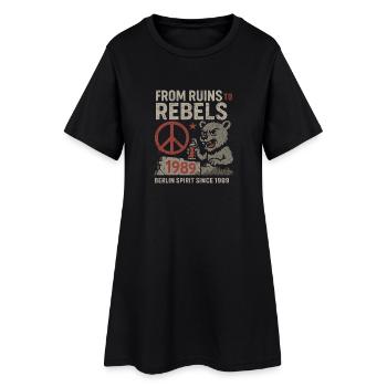 From Ruins to Rebels Berlin 1989 Design - Frauen T-Shirt-Kleid - Schwarz - Vorne