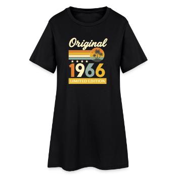 Lustiges Geschenk 1966 Shirt 60. Geburtstag - Frauen T-Shirt-Kleid - Schwarz - Vorne