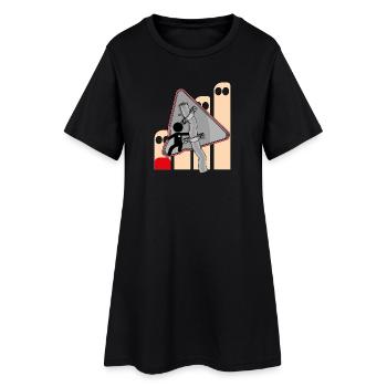 SIGNAL - Robe T-shirt Femme - noir - Devant