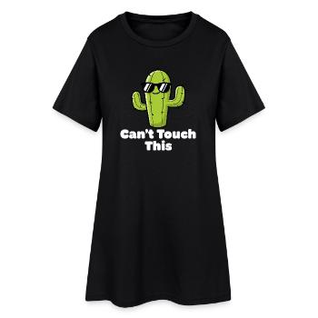 Cactus avec des lunettes de soleil Dicton - Robe T-shirt Femme - noir - Devant