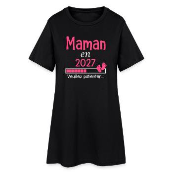 Mama im Jahr 2027 Geschenk für werdende Mama - Frauen T-Shirt-Kleid - Schwarz - Vorne