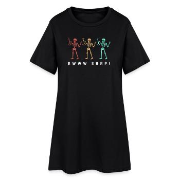 Fracture du bras Fracture osseuse du squelette d’Halloween - Robe T-shirt Femme - noir - Devant