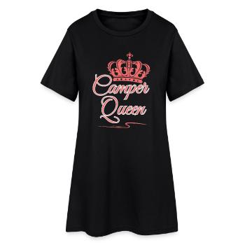 Reine du camping-car - Robe T-shirt Femme - noir - Devant