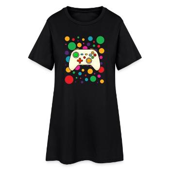 Manette de jeu Colorburst - Robe T-shirt Femme - noir - Devant
