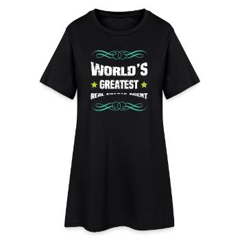 Weltbester Makler Spruch - Frauen T-Shirt-Kleid - Schwarz - Vorne