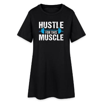 Bodybuilding Fitness Vintage Gym Athleten Workout - Frauen T-Shirt-Kleid - Schwarz - Vorne