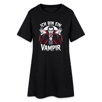Costume de vampire Bloodsucker Halloween Horreur - Robe T-shirt Femme - noir - Devant