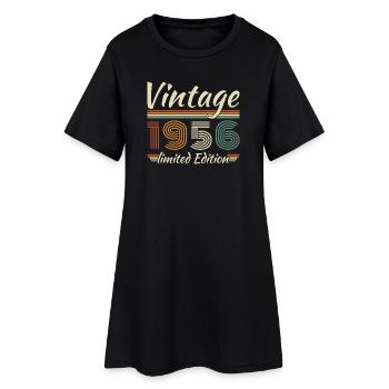 1956 Vintage Rétro Cadeau D'anniversaire - Robe T-shirt Femme - noir - Devant