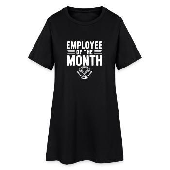 Employé du mois - Robe T-shirt Femme - noir - Devant