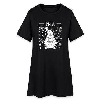 Gnome Costume Men I´m A Gnome-Aholic Gnome - Frauen T-Shirt-Kleid - Schwarz - Vorne