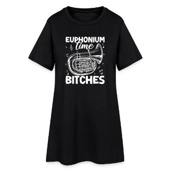 Bariton Player Time Bitches Euphonium - Frauen T-Shirt-Kleid - Schwarz - Vorne