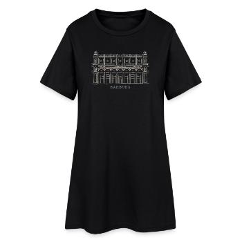 Hambourg, Dessin à la main Kunsthalle, Allemagne - Robe T-shirt Femme - noir - Devant