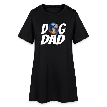 Golden Retriever amour aquarelle art pour papa chien - Robe T-shirt Femme - noir - Devant