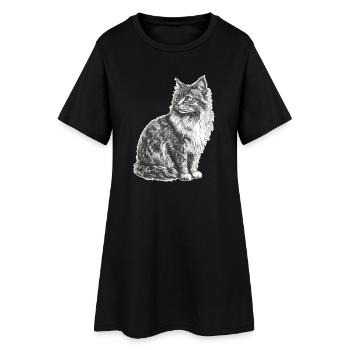 Chat - Robe T-shirt Femme - noir - Devant