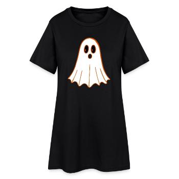 Fantôme Cartoon Orange Outline - Robe T-shirt Femme - noir - Devant